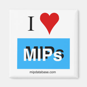 Square I Liebe MIPs Magnet mipdatabase logo