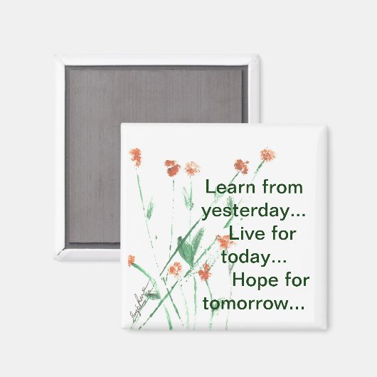 Square Inspiration Magnet (Vorderseite/Rückseite)