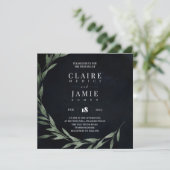 SQUARE INVITE Classic MIDNIGHT Feiertagskarte (Stehend Vorderseite)