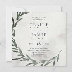 SQUARE INVITE Classic RUSTIC Feiertagskarte