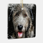 Square Irish Wolfhound Weihnachtsschmuck (Rechts)