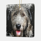 Square Irish Wolfhound Weihnachtsschmuck (Links)