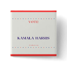 Square Kamala Harris Button
