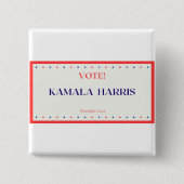 Square Kamala Harris Knopf Button (Vorderseite)