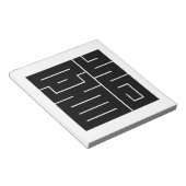 Square Kanji Character for Dragon Notizblock (angewinkelt)
