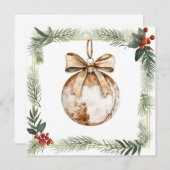 Square Karte mit Weihnachtsgeschmack (Vorne/Hinten)