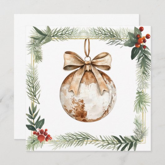 Square Karte mit Weihnachtsgeschmack (Vorne/Hinten)