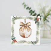 Square Karte mit Weihnachtsgeschmack (Stehend Vorderseite)