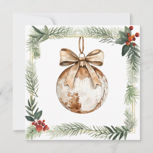 Square Karte mit Weihnachtsgeschmack (Vorderseite)