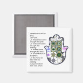 Square Khamsa Hand Magnet 1 Eigentümer (Vorderseite/Rückseite)