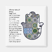 Square Khamsa Hand Magnet 2 Mieter (Vorne)