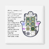 Square Khamsa Hand Magnet Renter (Vorne)