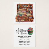 Square Knitting Business oder Enclosure Card (Vorne & Hinten)