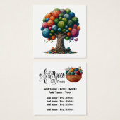 Square Knitting Business oder Enclosure Card (Vorne & Hinten)