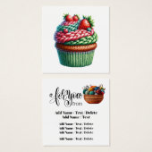 Square Knitting Business oder Enclosure Card (Vorne & Hinten)