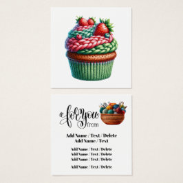 Square Knitting Business oder Enclosure Card