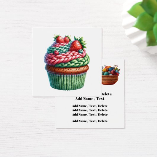 Square Knitting Business oder Enclosure Card (Schreibtisch)