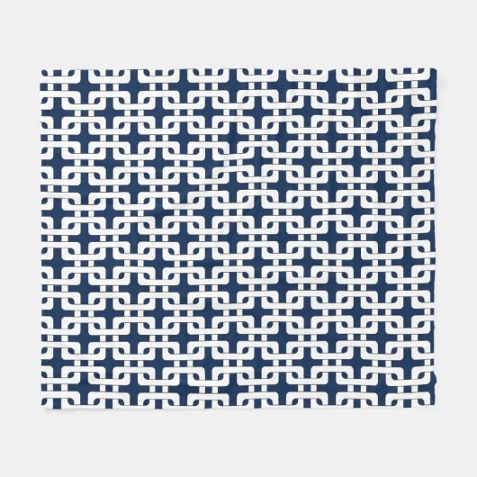 Square Knot Pattern Fleece Blanket (Vorderseite (Horizontal))