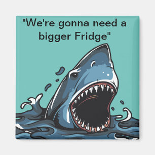 "Square Kühlschrankmagnet mit Great White Hai