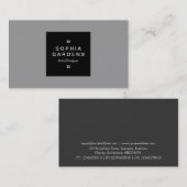 Square Label 01 - Grau Visitenkarte (Vorne/Hinten)