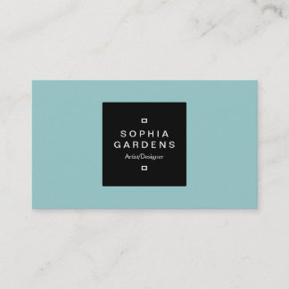 Square Label 01 - Light Blue Green Visitenkarte