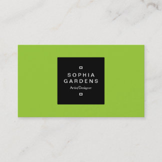 Square Label 01 - Martian Green Visitenkarte
