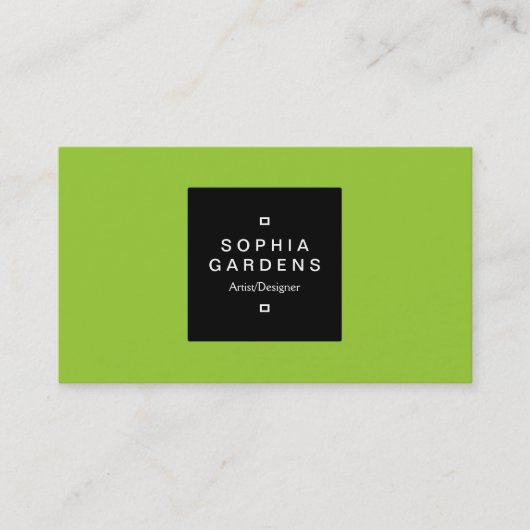 Square Label 01 - Martian Green Visitenkarte (Vorderseite)