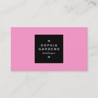 Square Label 01 - Rosa Visitenkarte