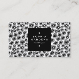 Square Label 01a - 101115 - Black on White Visitenkarte