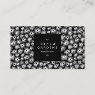 Square Label 01a - 101115 - White on Black Visitenkarte