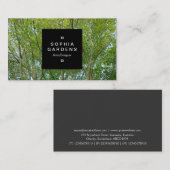 Square Label 01a - Bäume im Frühling Visitenkarte (Vorne/Hinten)