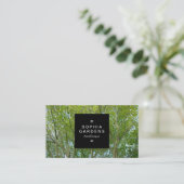 Square Label 01a - Bäume im Frühling Visitenkarte (Stehend Vorderseite)