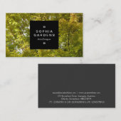 Square Label 01a - Bäume im Herbst Visitenkarte (Vorne/Hinten)