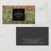 Square Label 01a - Bett der Tulips Visitenkarte (Vorne/Hinten)