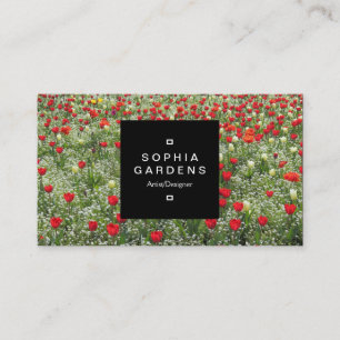 Square Label 01a - Bett der Tulips Visitenkarte