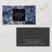 Square Label 01a - Blauer Herbst Visitenkarte (Vorne/Hinten)