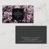 Square Label 01a - Cherry Blossom Visitenkarte (Vorne/Hinten)