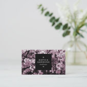 Square Label 01a - Cherry Blossom Visitenkarte (Stehend Vorderseite)