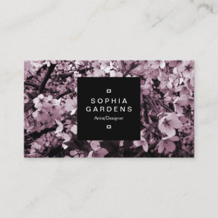 Square Label 01a - Cherry Blossom Visitenkarte