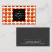 Square Label 01a - Clementine Muster Visitenkarte (Vorne/Hinten)