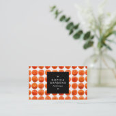 Square Label 01a - Clementine Muster Visitenkarte (Stehend Vorderseite)
