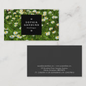 Square Label 01a - Daisy Meadow Visitenkarte (Vorne/Hinten)