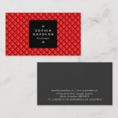 Square Label 01a - Dragon Scale Pattern Visitenkarte (Vorne/Hinten)