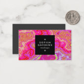 Square Label 01a - Farbenfrohe Minerale Mitteilungskarte (Vorderseite/Rückseite Beispiel)