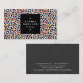 Square Label 01a - Farbfelder Muster 230515 Visitenkarte (Vorne/Hinten)