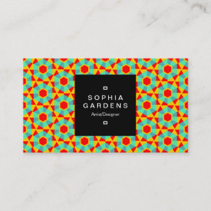 Square Label 01a - Geometric 060614 Visitenkarte