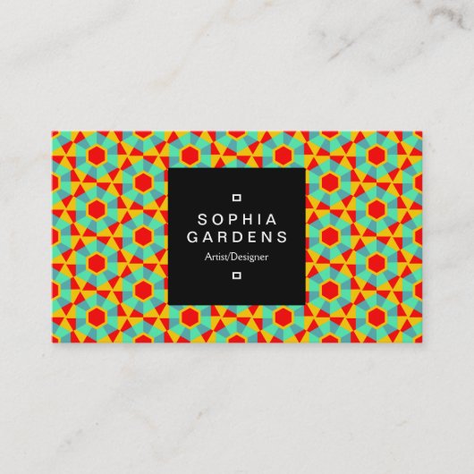 Square Label 01a - Geometric 060614 Visitenkarte (Vorderseite)