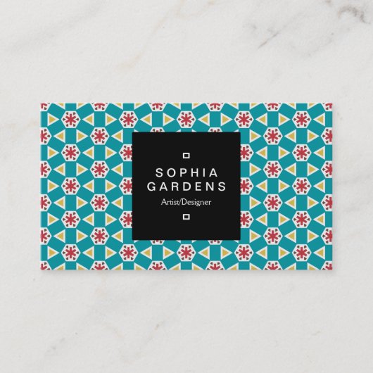 Square Label 01a - Geometric 230614 (01) Visitenkarte (Vorderseite)