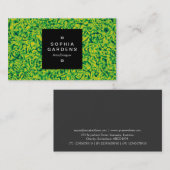 Square Label 01a - Grüne Marmorierung Visitenkarte (Vorne/Hinten)