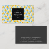 Square Label 01a - Hexagonal Muster 03 Visitenkarte (Vorne/Hinten)